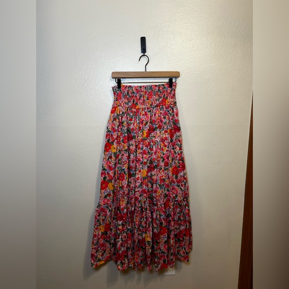 Natural Life Flora Convertible Skirt - Bright Pink Floral - Picture 3 of 6